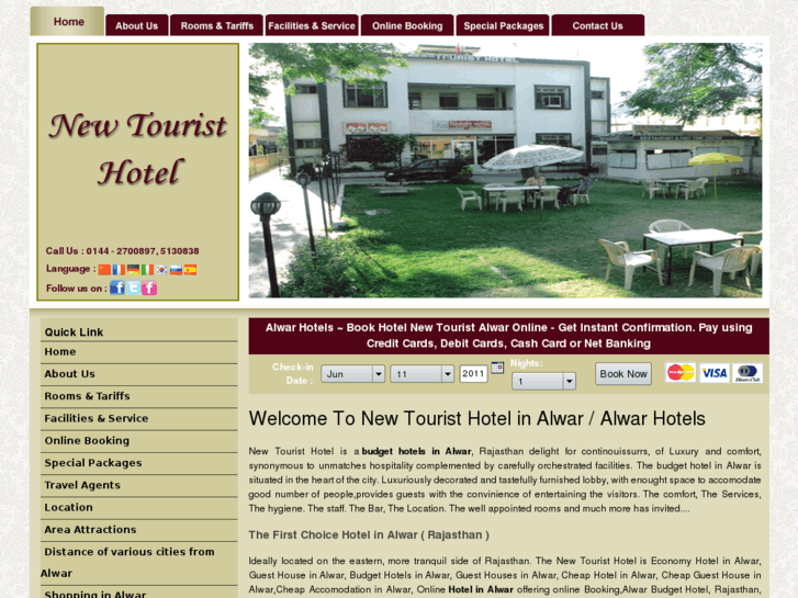 www.newtouristhotelalwar.com