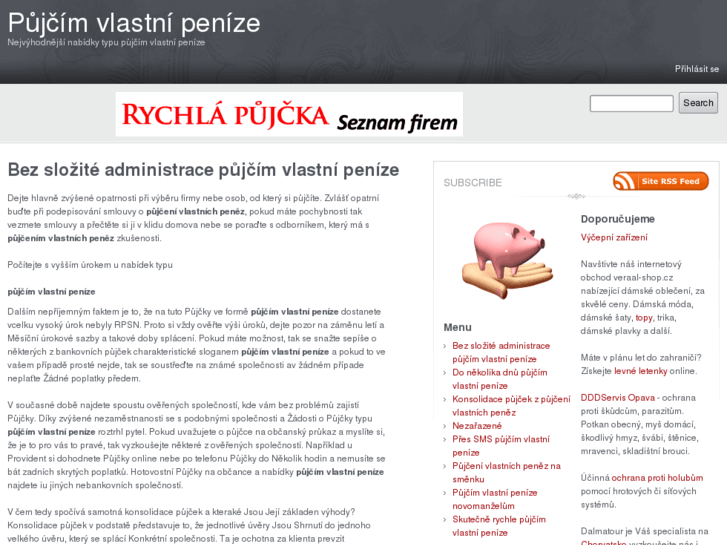 www.pujcimvlastnipenize.info