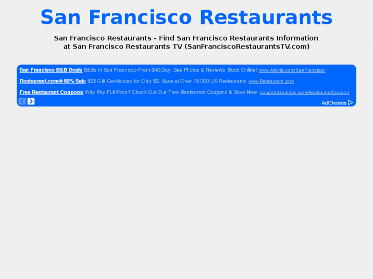 www.sanfranciscorestaurantstv.com