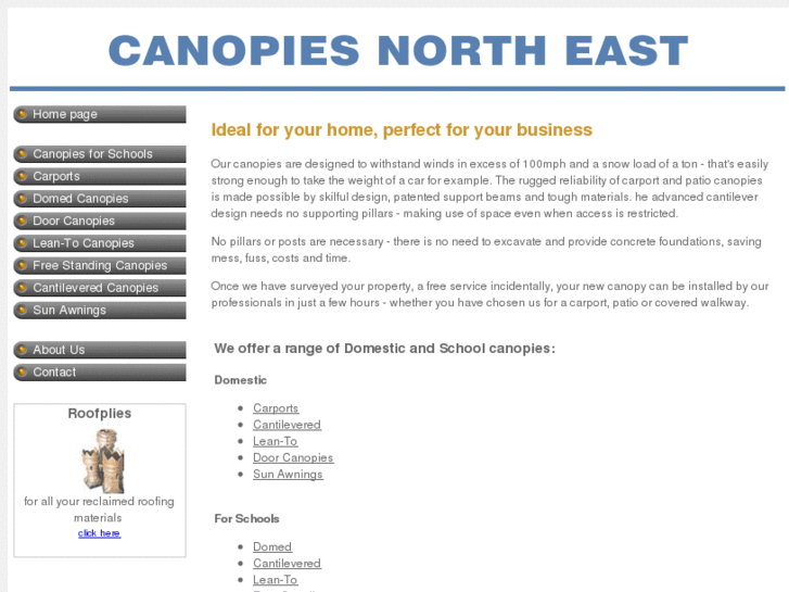 www.canopiesnortheast.co.uk