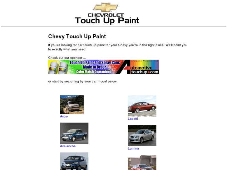 www.chevytouchuppaint.com