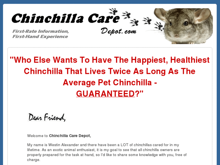 www.chinchillacaredepot.com