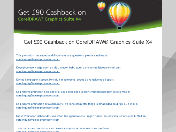 www.corelcashbacks.com