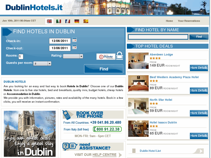 www.dublinhotels.it