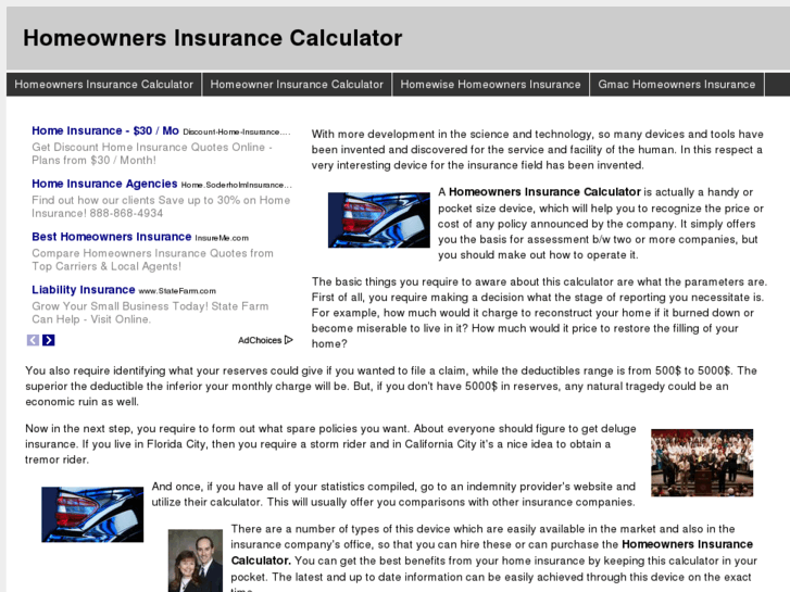 www.homeownersinsurancecalculator.info