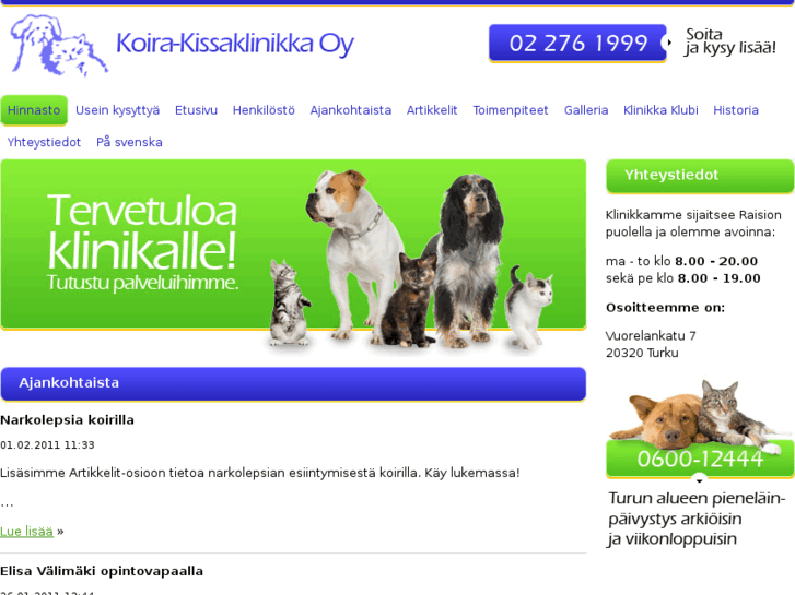 www.koirakissaklinikka.fi