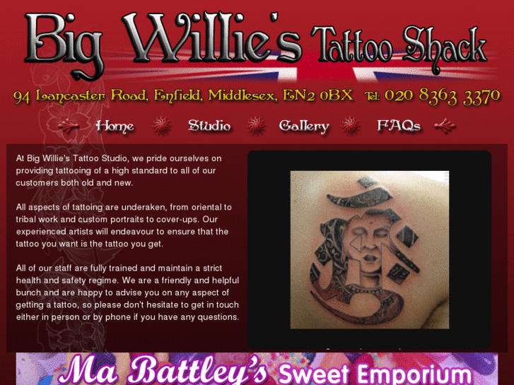 www.bigwilliestattooshack.com