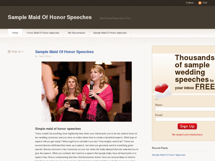 www.samplemaidofhonorspeeches.net