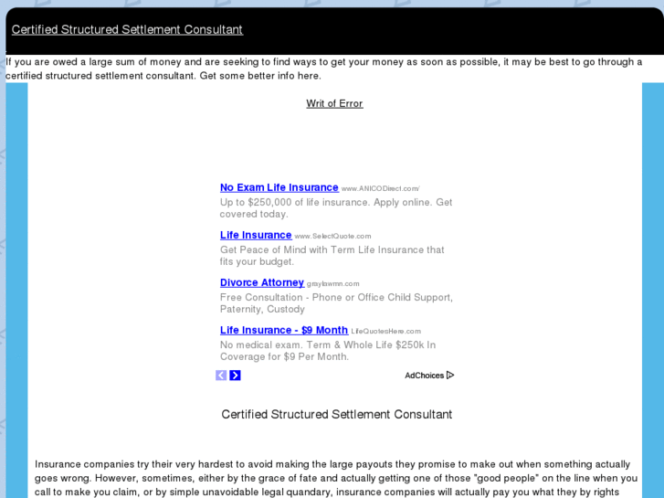 www.certifiedstructuredsettlementconsultant.com