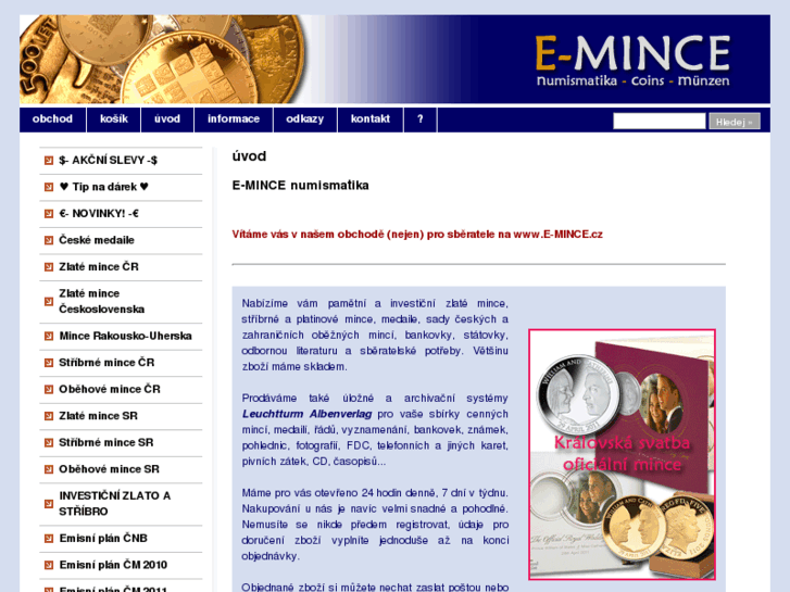 www.e-mince.cz