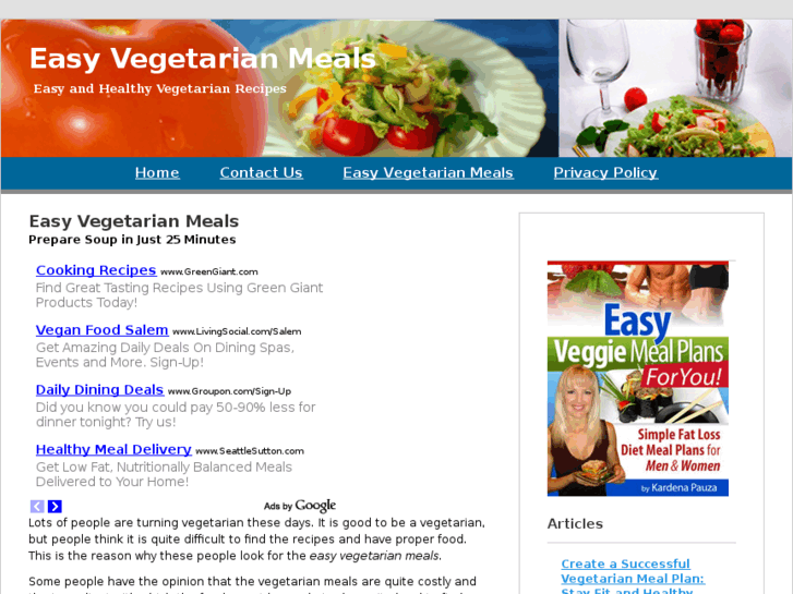 www.easyvegetarianmeals.org