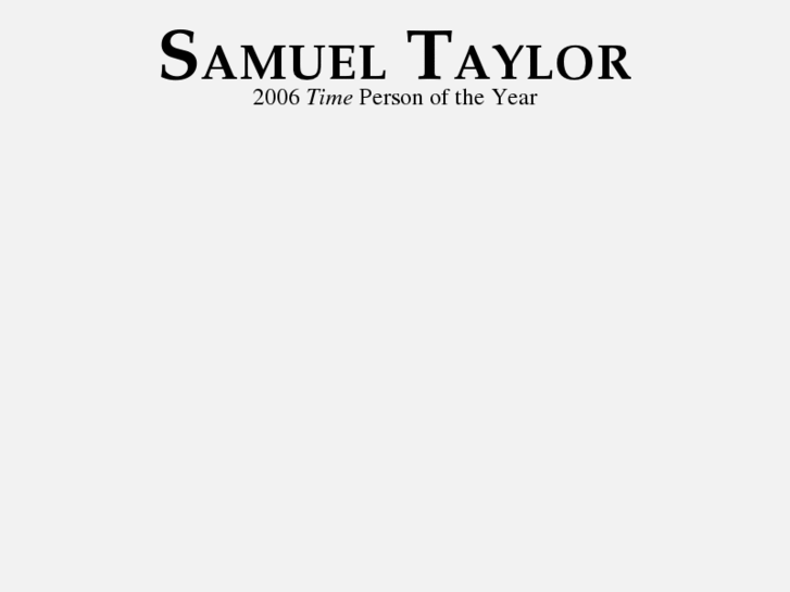www.samueltaylor.org