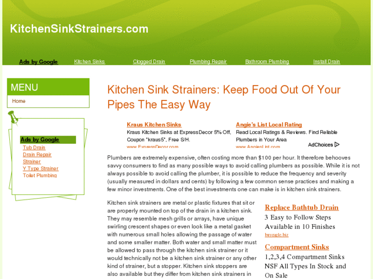 www.kitchensinkstrainers.com