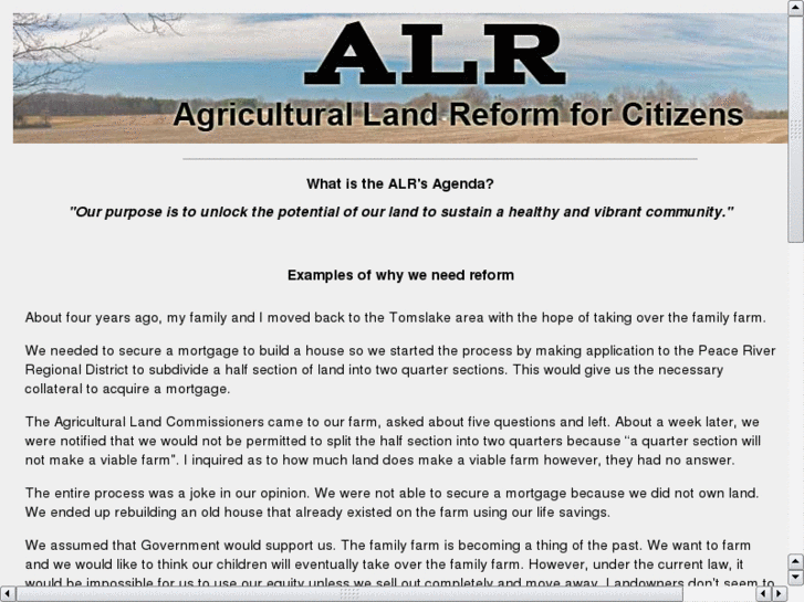 www.alr-agricultural-land-reform-for-citizens.com