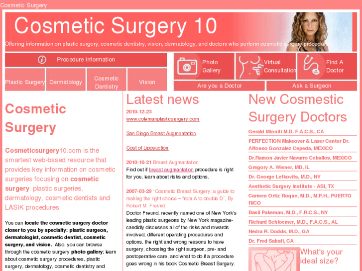 www.cosmeticsurgery10.com