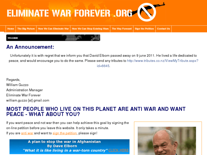 www.eliminatewarforever.org