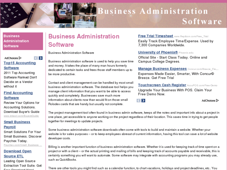 www.businessadministrationsoftware.net