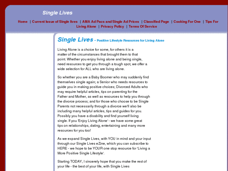 www.singlelives.com