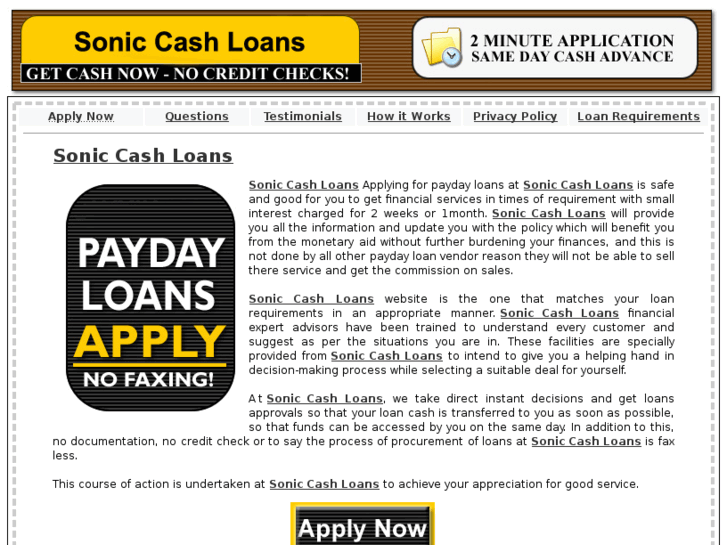 www.soniccash-loans.com