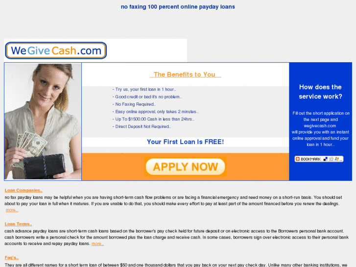 www.nofaxing100percentonlinepaydayloans.com