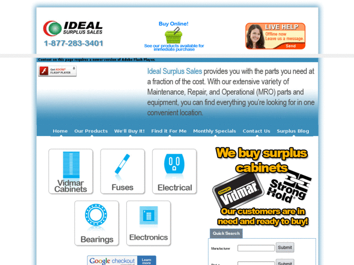 www.idealsurplussales.com