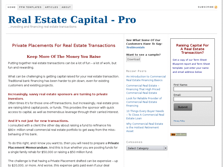 www.realestatecapitalpro.com