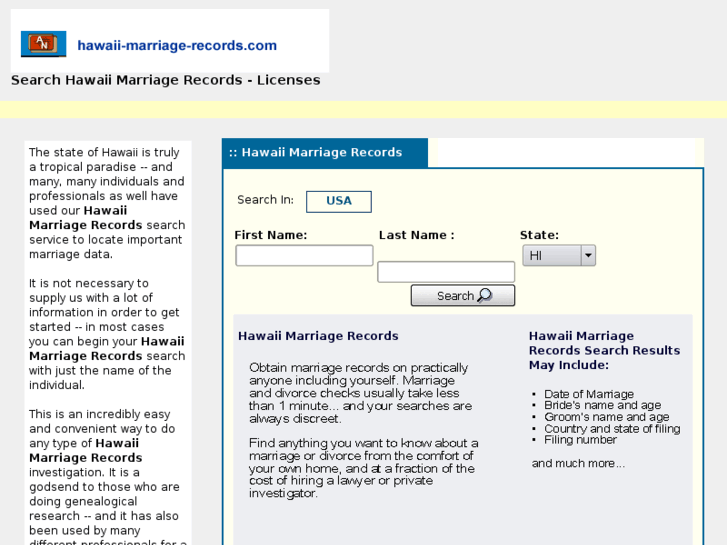 www.hawaii-marriage-records.com