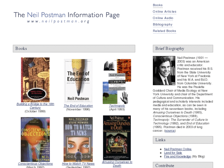 www.neilpostman.org