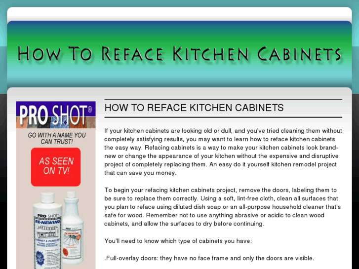 www.howtorefacekitchencabinets.com