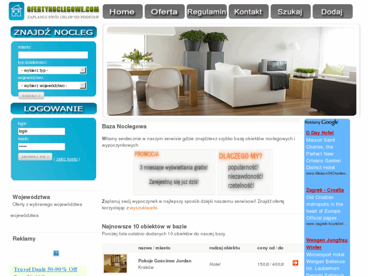 www.ofertynoclegowe.com