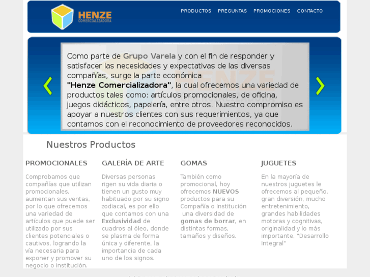 www.henzecomercializadora.com