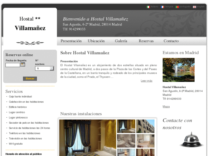 www.hostal-villamanez.com