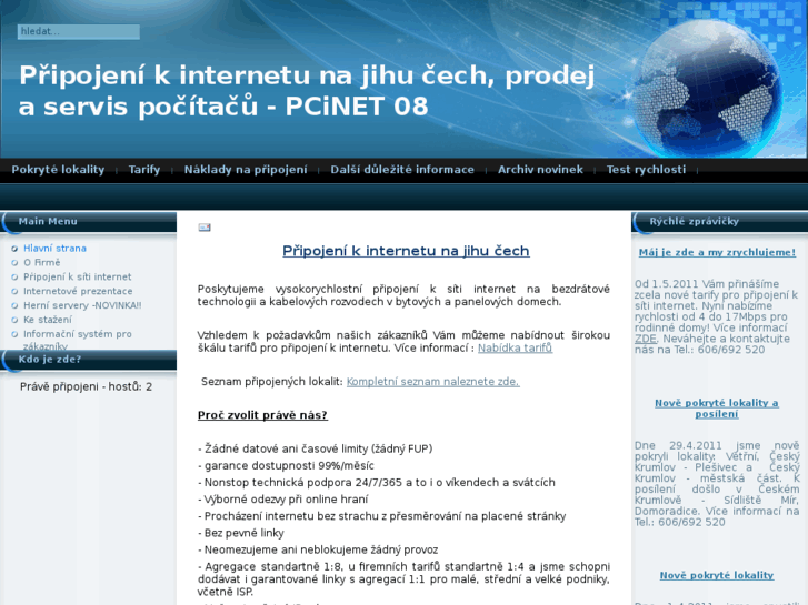 www.internetnajihu.cz