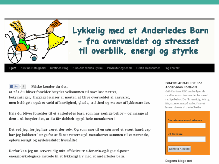 www.lykkeligmedetanderledesbarn.dk
