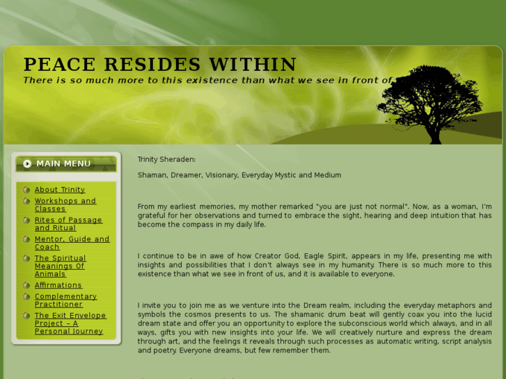 www.peaceresideswithin.com