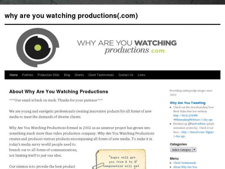 www.whyareyouwatchingproductions.com