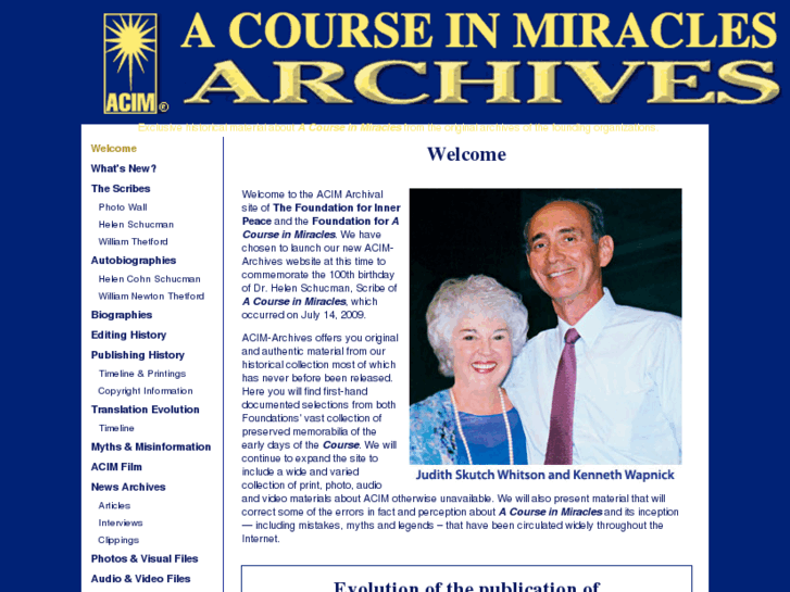 www.acourseinmiraclesarchives.net