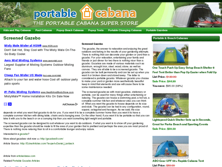 www.portablecabana.com