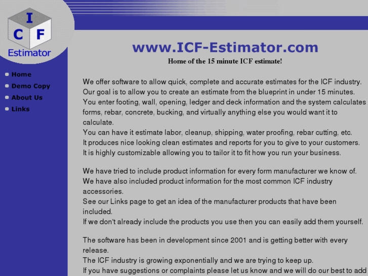 www.icf-estimator.com