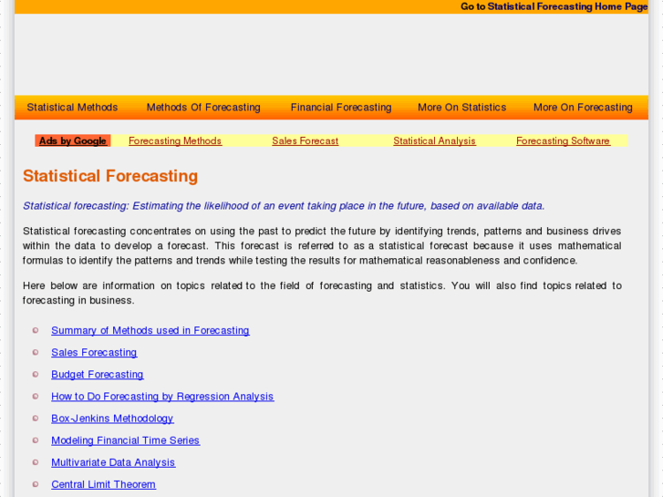 www.statisticalforecasting.com