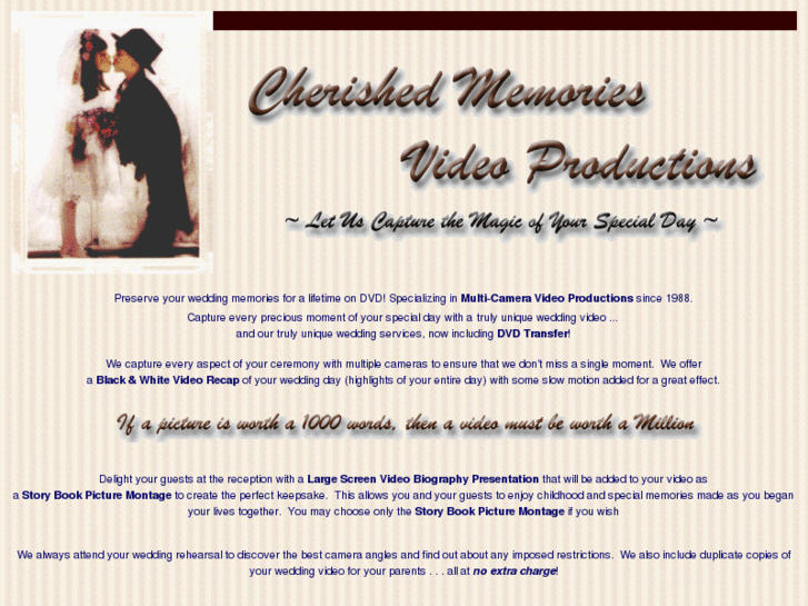 www.cherishedmemoriesvideoproductions.com