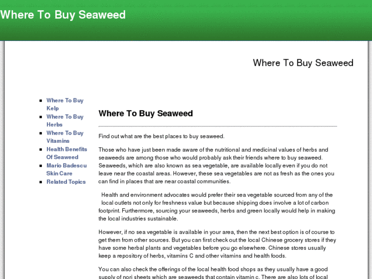 www.wheretobuyseaweed.com