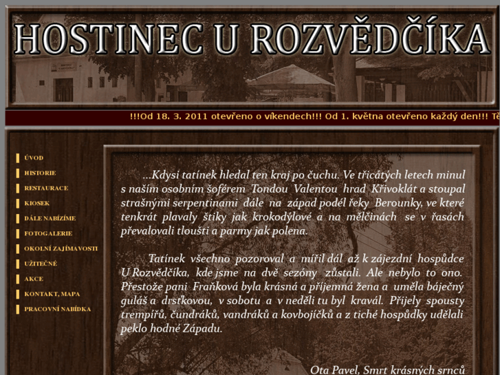 www.hostinecurozvedcika.cz