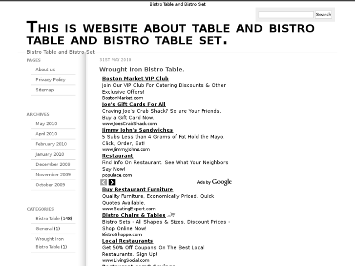 www.bistrotablestore.com