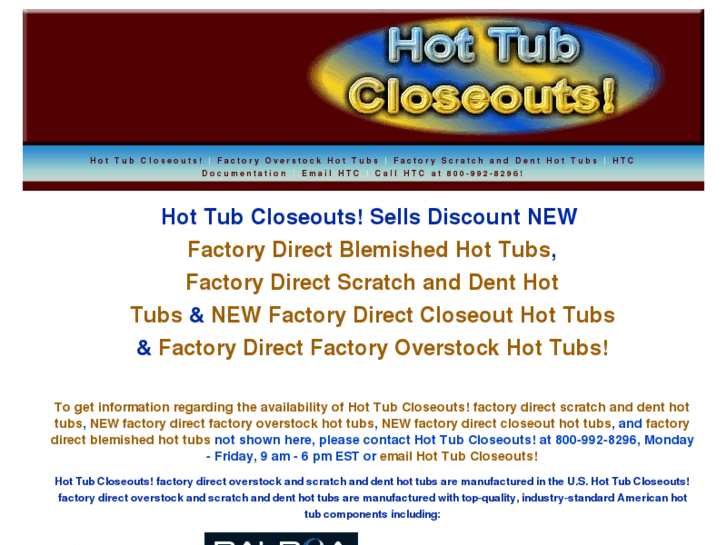 www.hottubcloseout.com