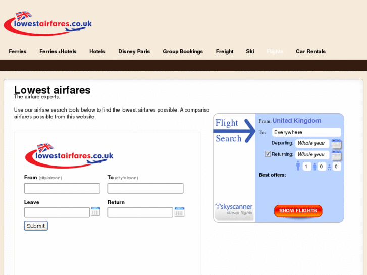 www.lowestairfares.co.uk