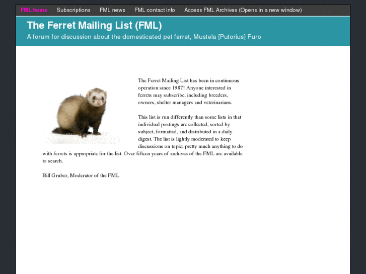 www.ferretmailinglist.org