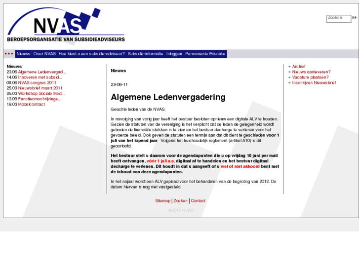 www.nvas.nl