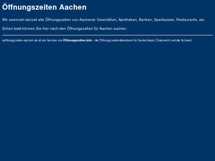 www.oeffnungszeiten-aachen.de