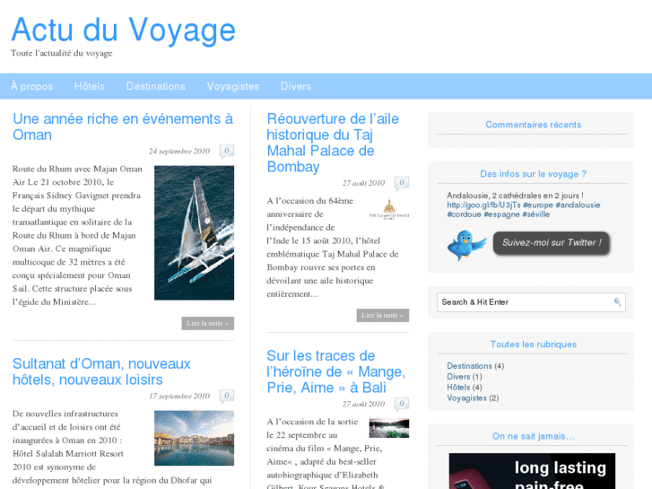 www.actuduvoyage.com